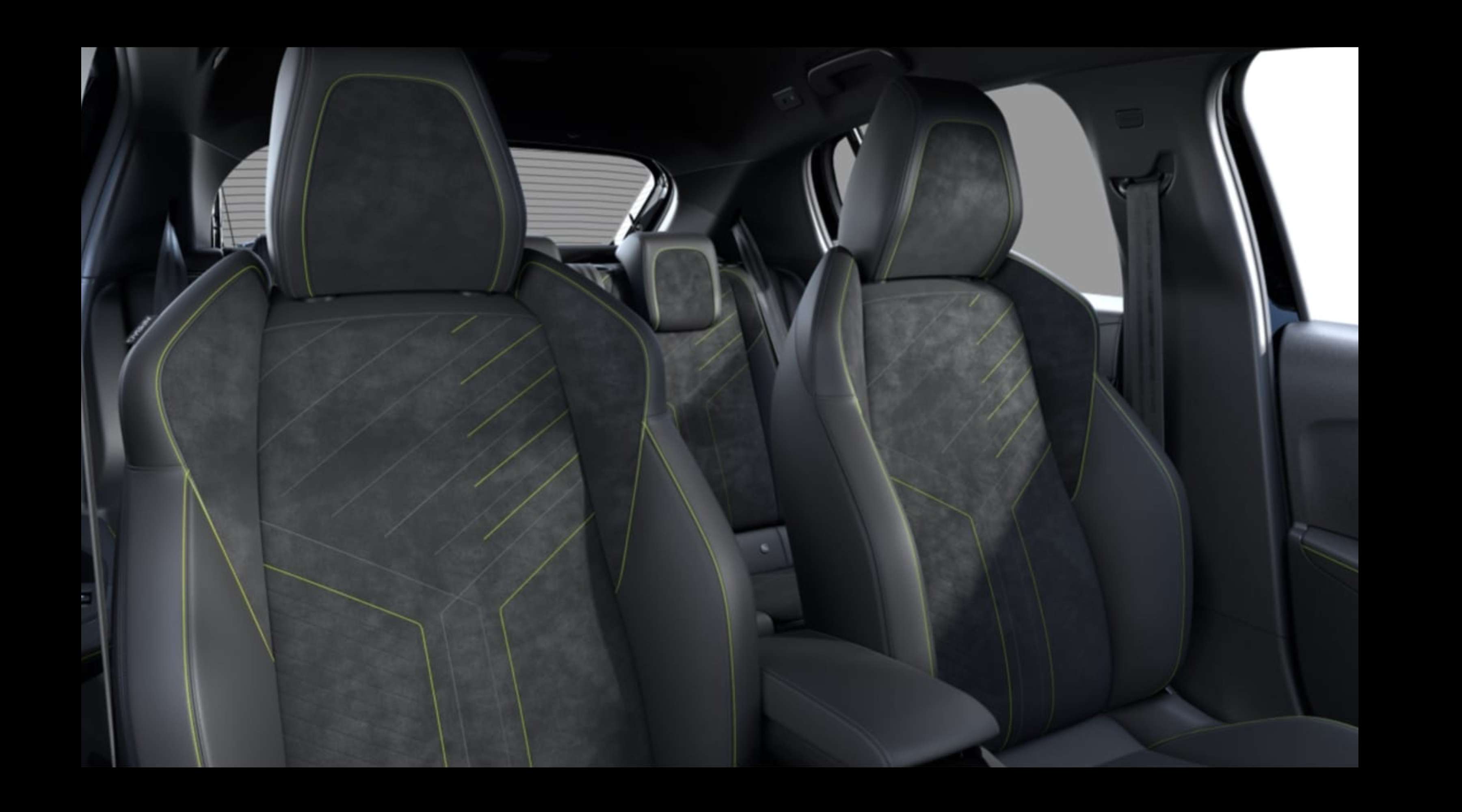 Ansicht der Rücksitze eines Peugeot 208