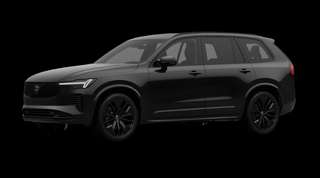 Schräge Frontansicht auf einen Volvo XC90 Plus Black, freigestellt
