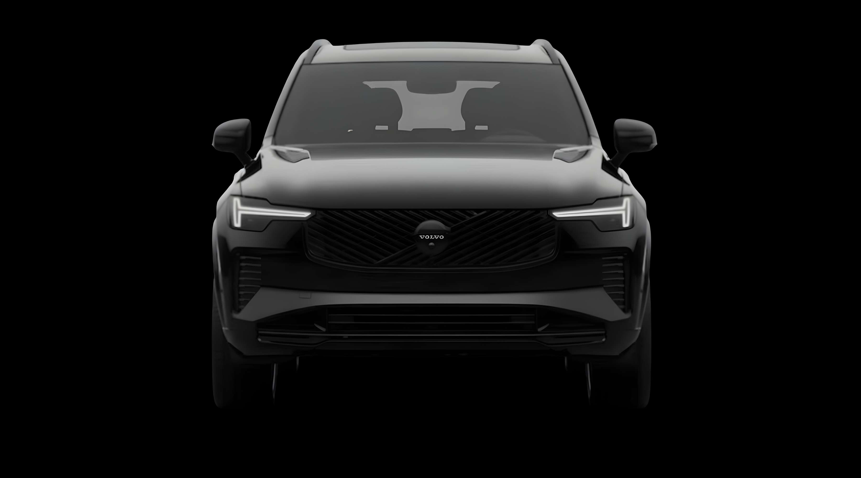 Frontansicht eines Volvo XC90, freigestellt