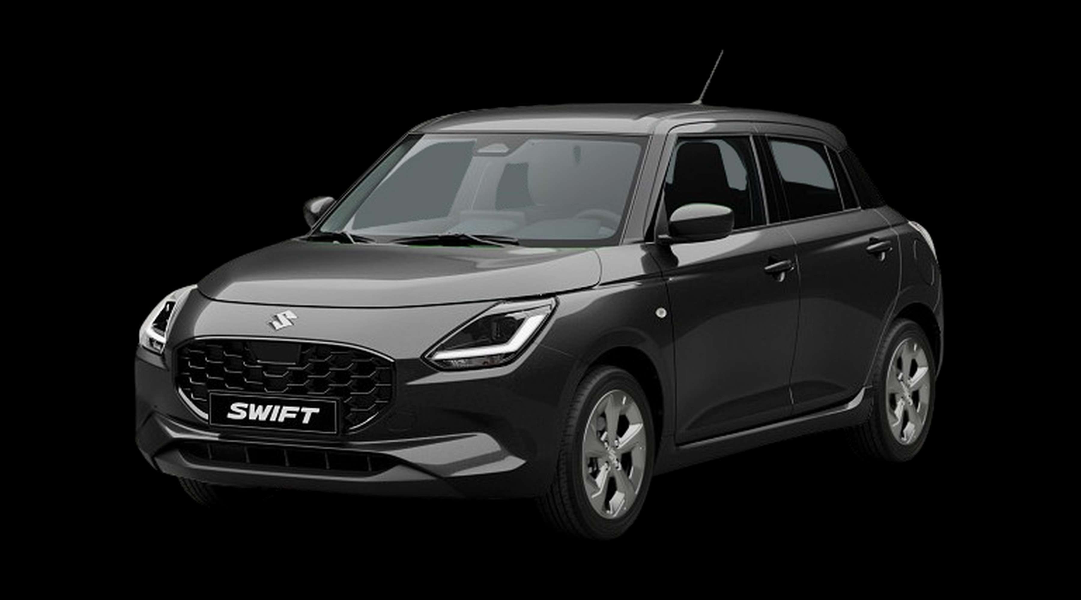 Schräge Frontansicht auf einen Suzuki Swift, freigestellt