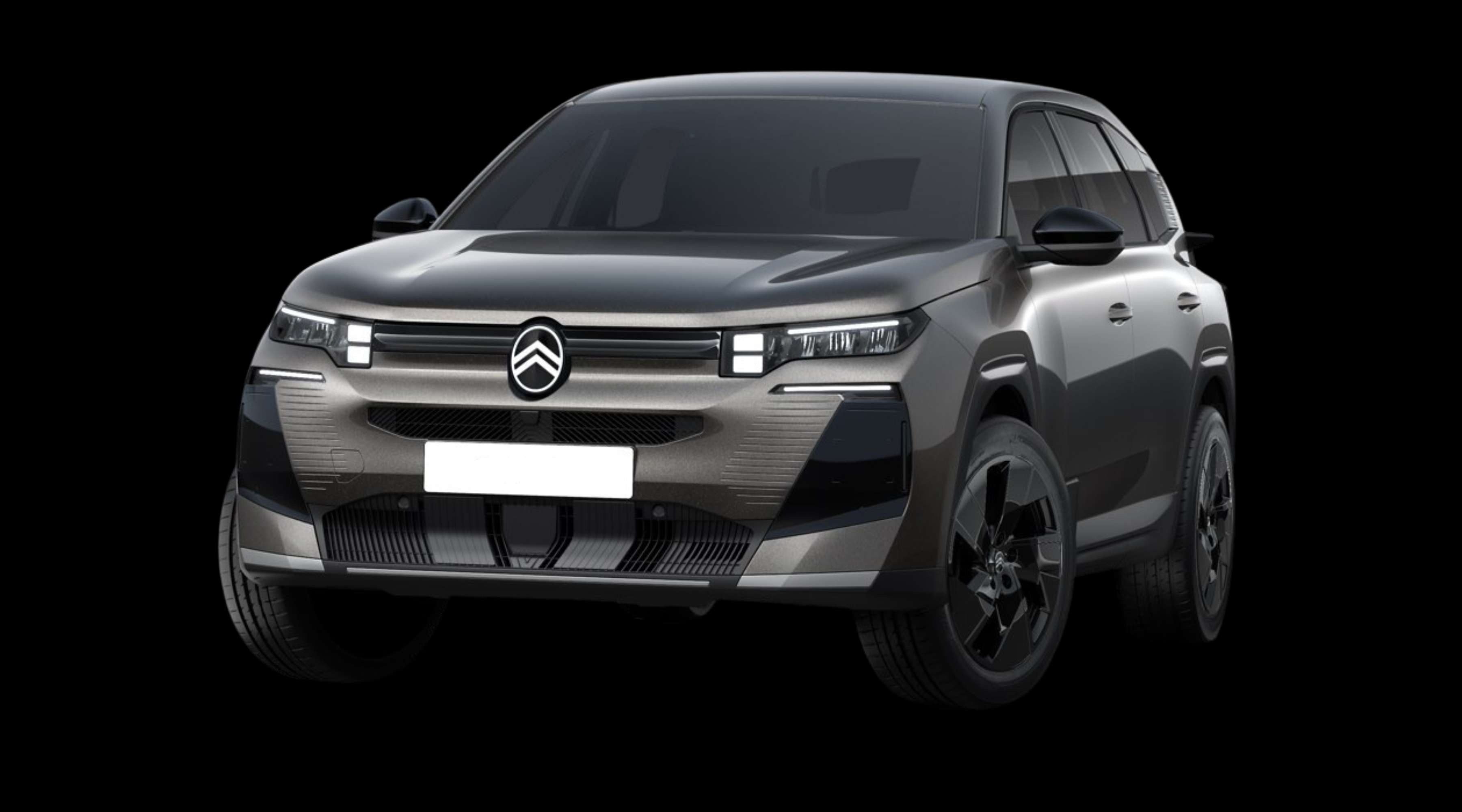 Schräge Frontansicht auf einen Citroën C5 Aircross, freigestellt
