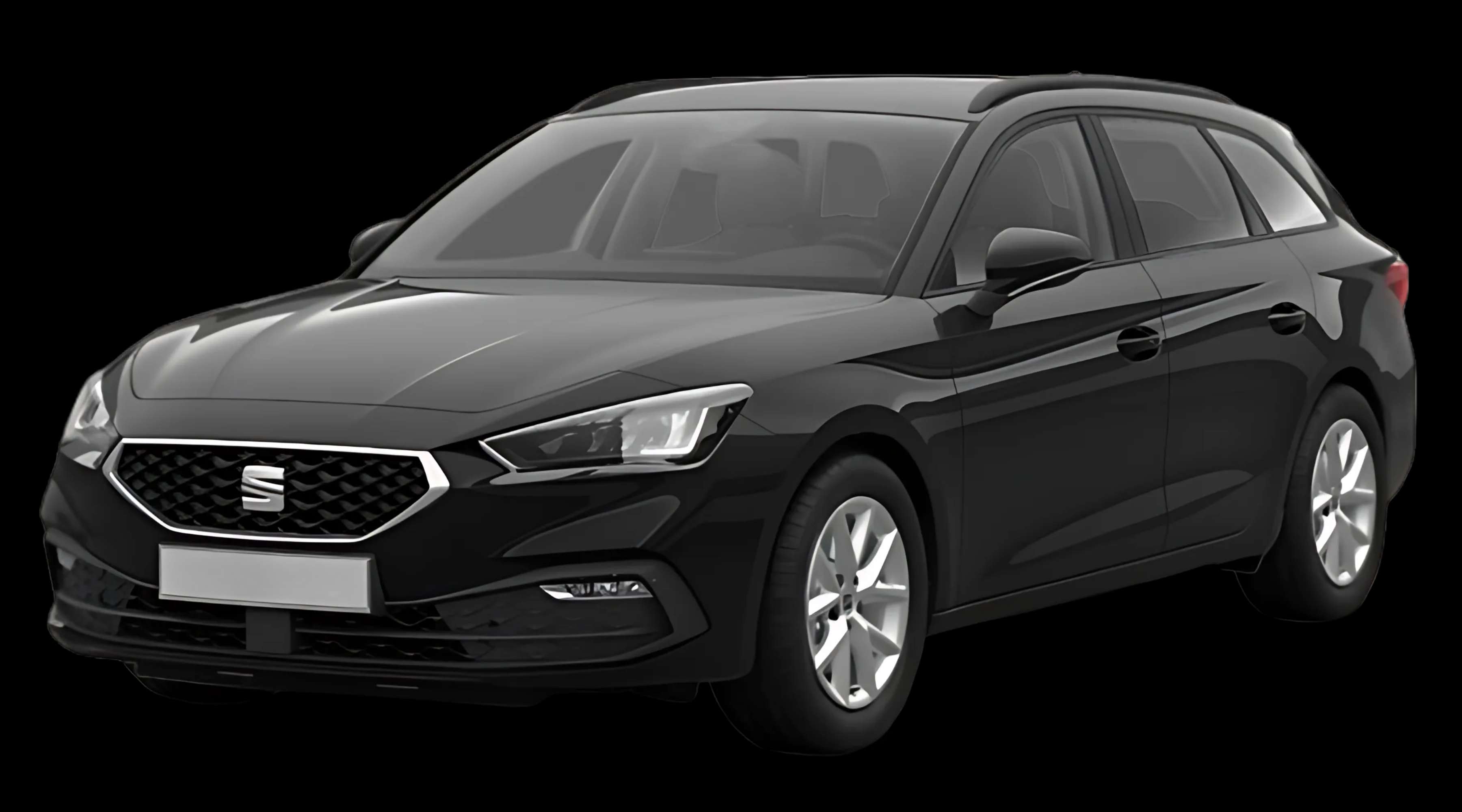 Schräge Frontansicht eines SEAT Leon, freigestellt