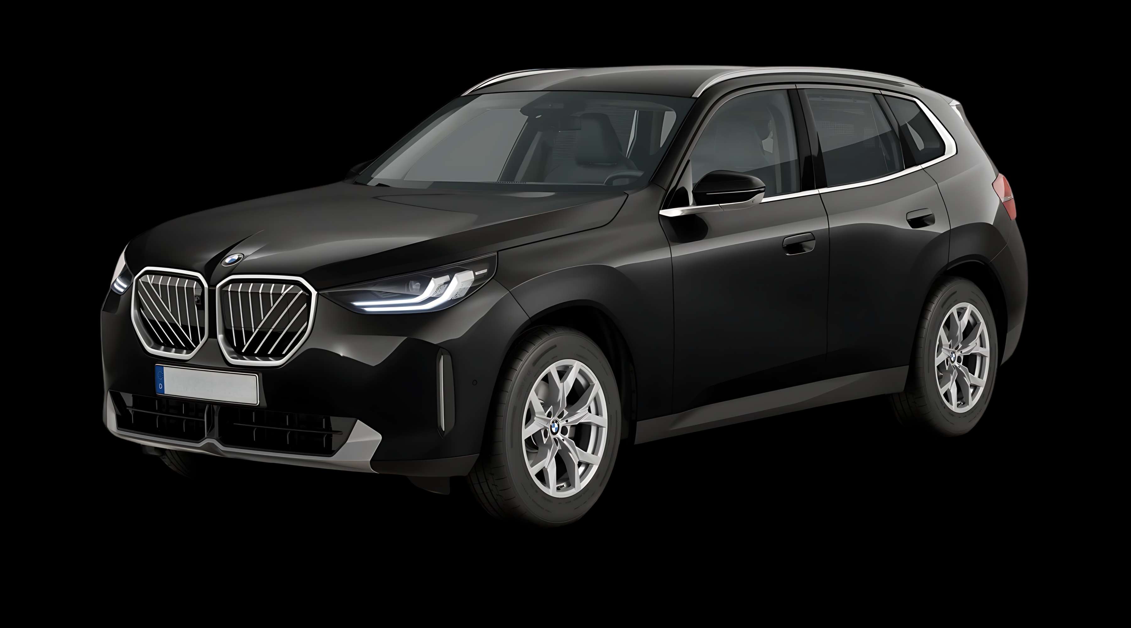 Schräge Frontansicht eines BMW X3, freigestellt