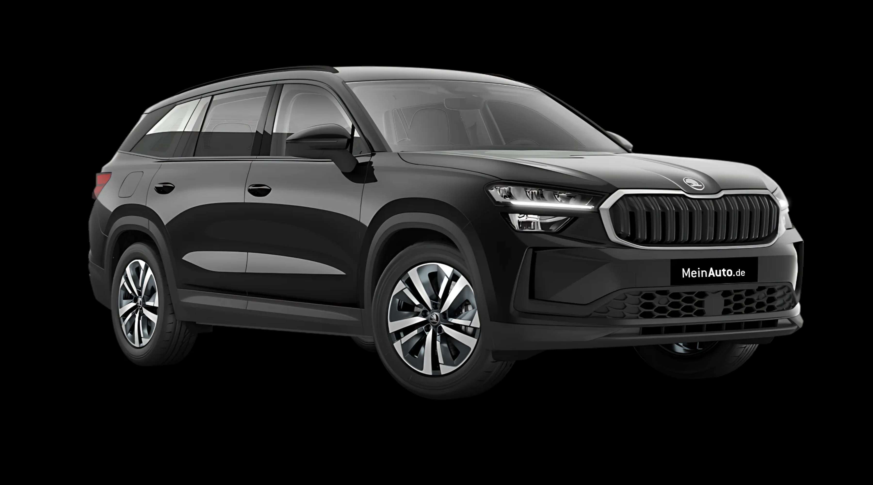 Schräge Frontansicht eines Skoda Kodiaq, freigestellt