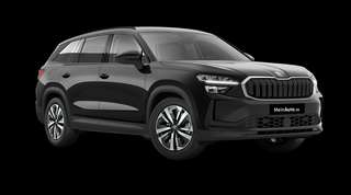 Schräge Frontansicht auf einen Skoda Kodiaq Selection, freigestellt