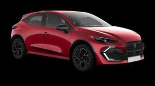 Schräge Frontansicht auf einen Renault Clio Esprit Alpine, freigestellt