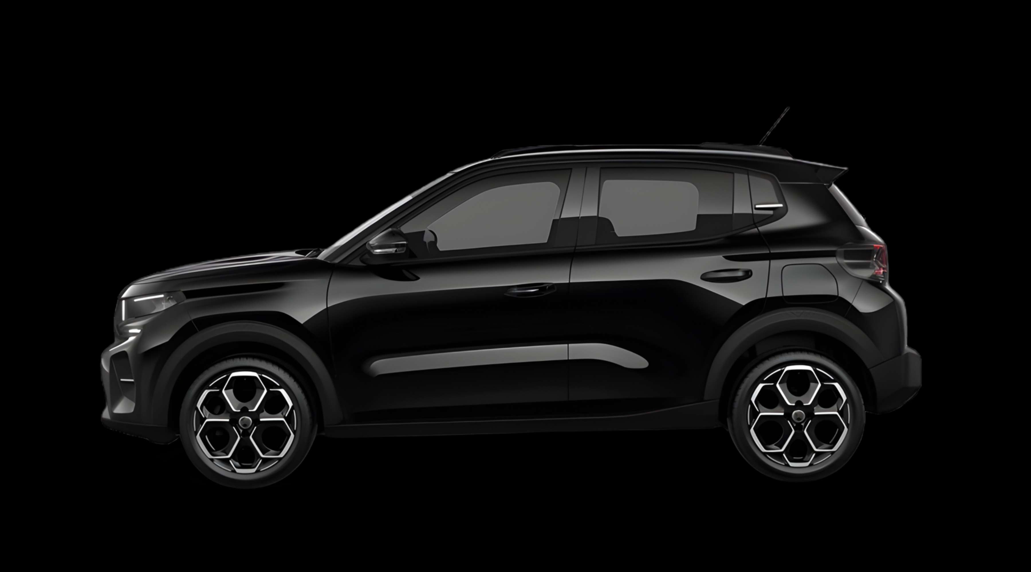 Seitenansicht eines Citroën C3