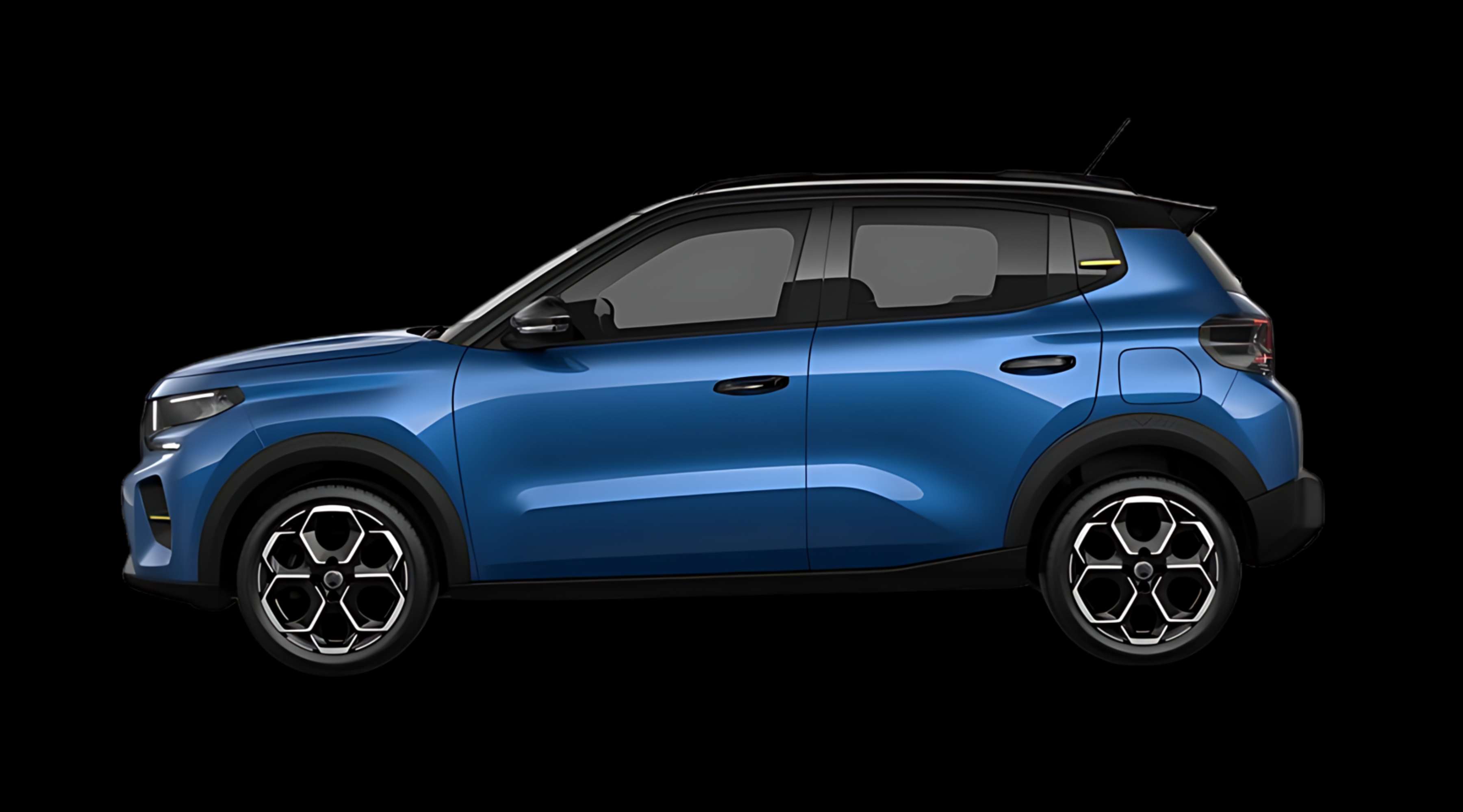 Seitenansicht eines Citroën C3