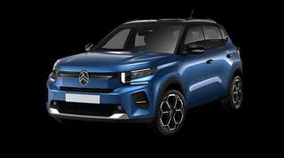 Schräge Frontansicht auf einen Citroën C3 MAX, freigestellt