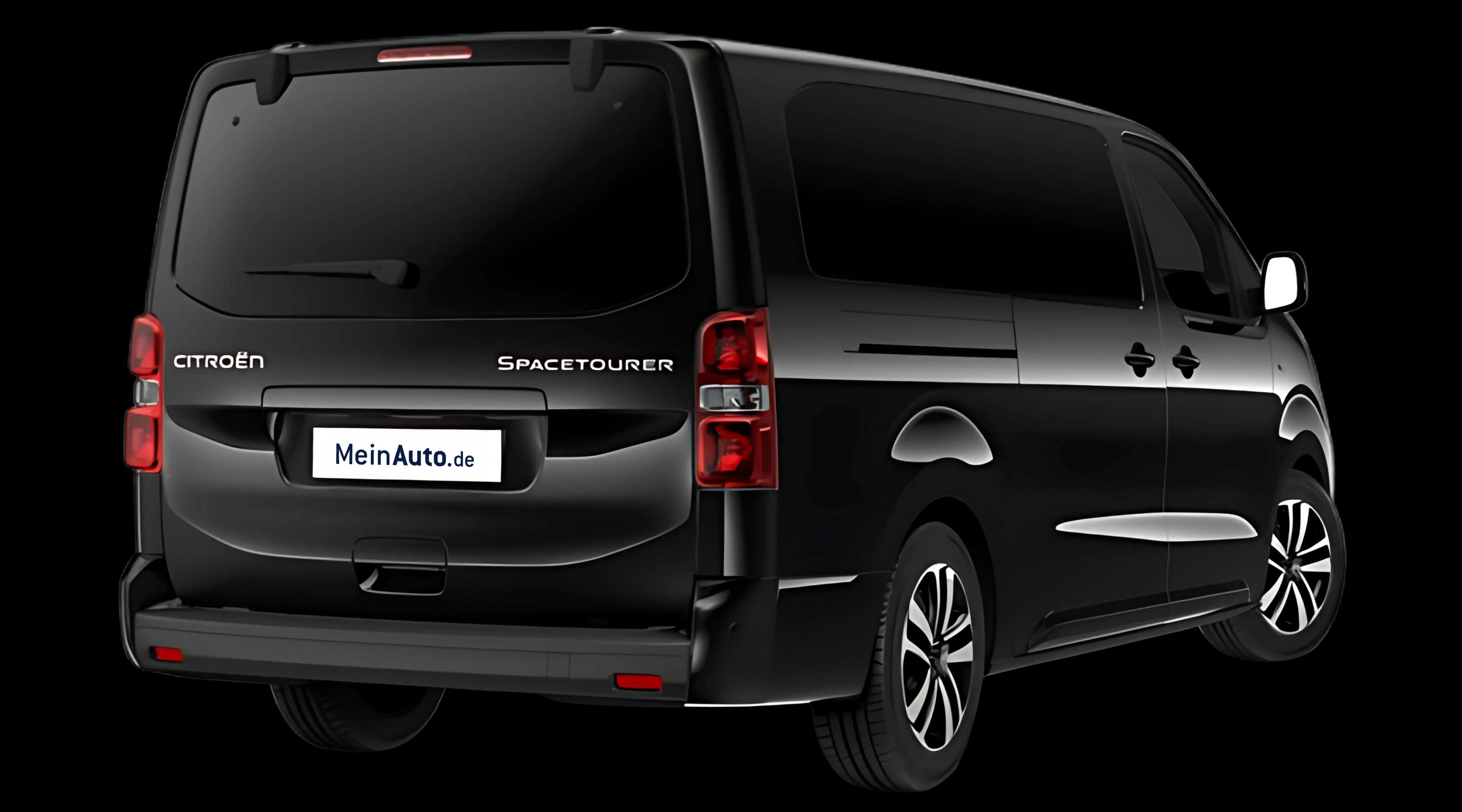 Schräge Heckansicht eines Citroën SpaceTourer, freigestellt