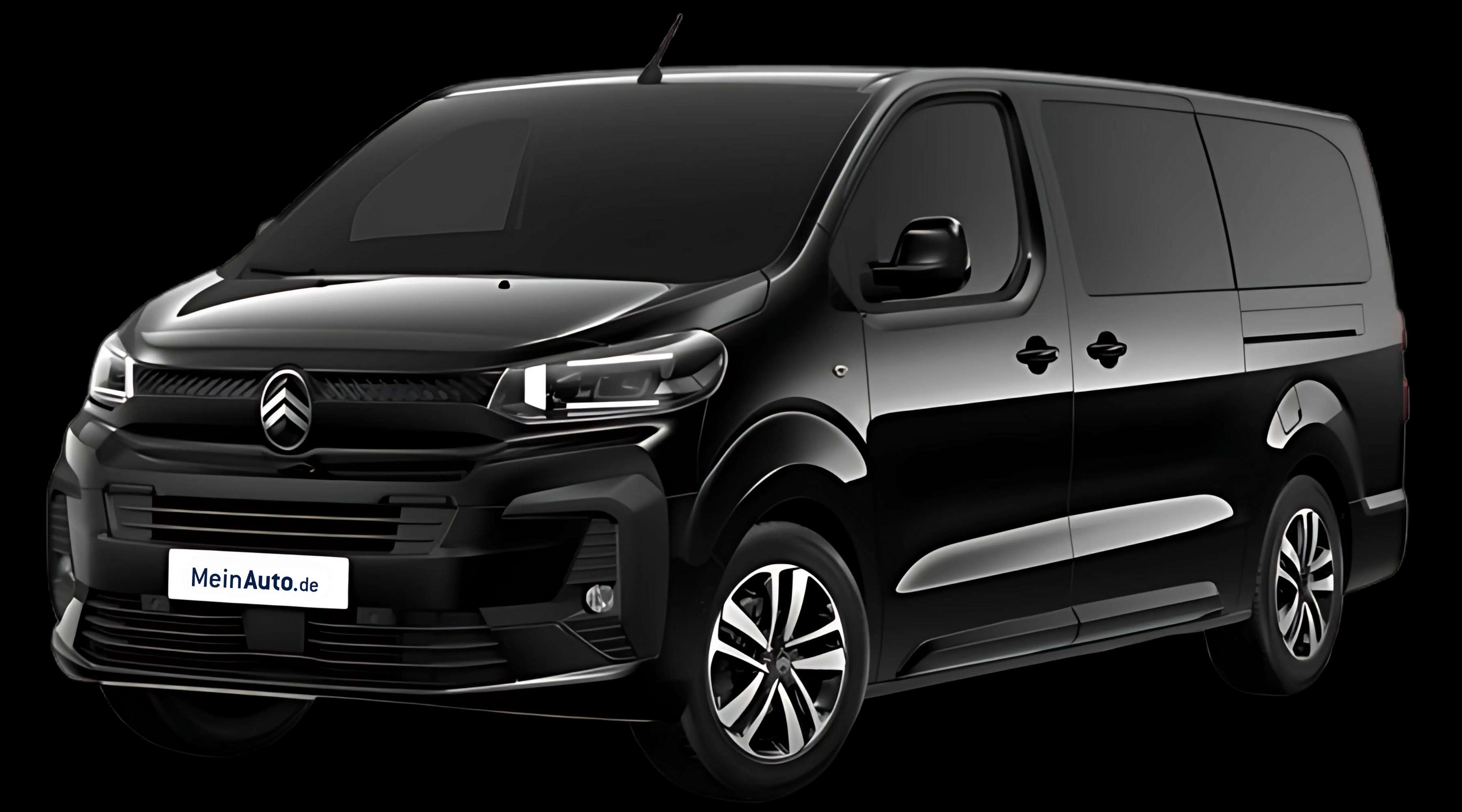 Schräge Frontansicht eines Citroën SpaceTourer, freigestellt