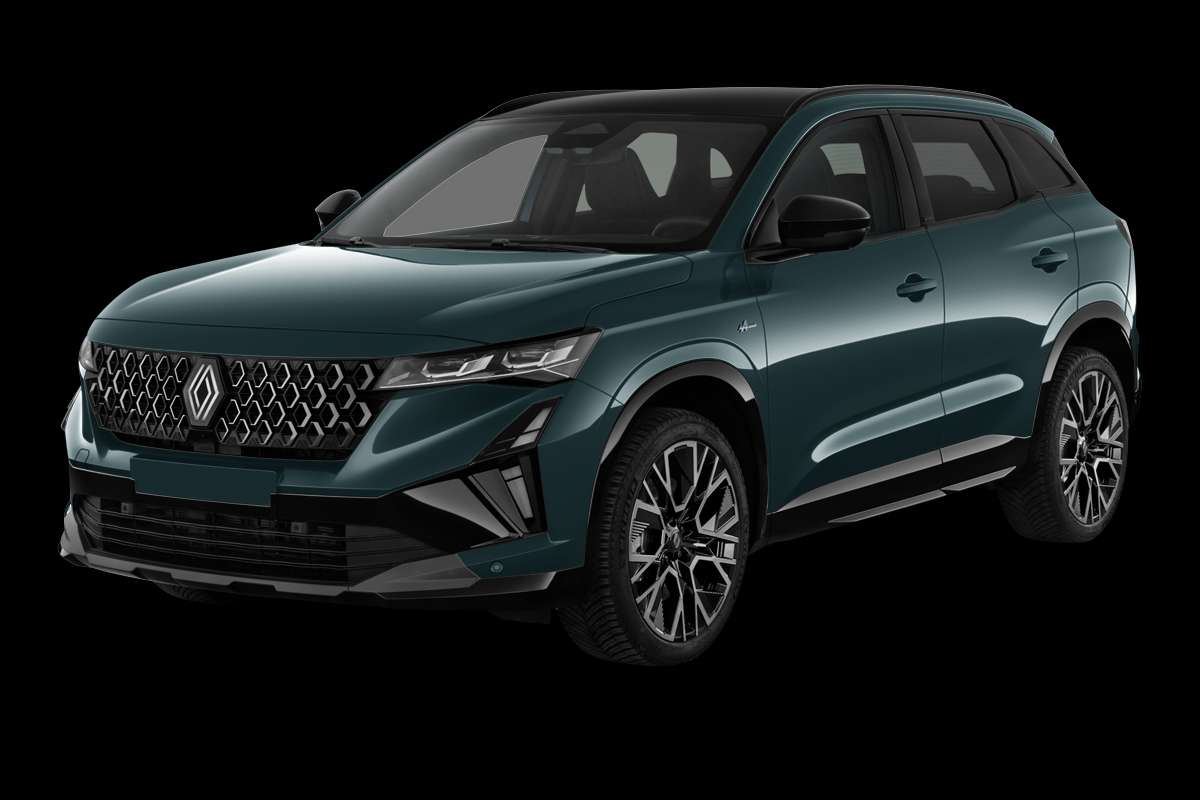 Schräge Frontansicht eines Renault Austral, freigestellt