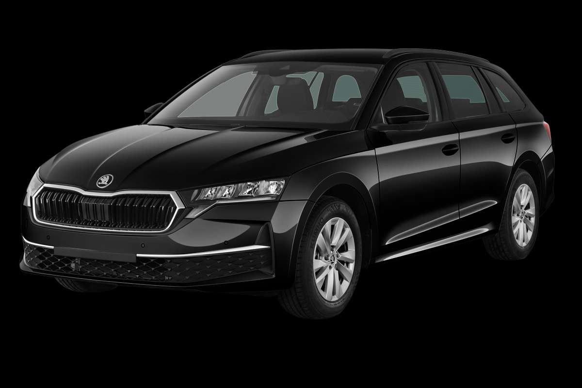 Schräge Frontansicht eines Skoda Octavia, freigestellt