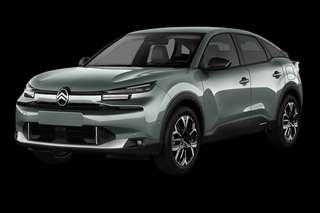 Schräge Frontansicht auf einen Citroën C4 PLUS, freigestellt