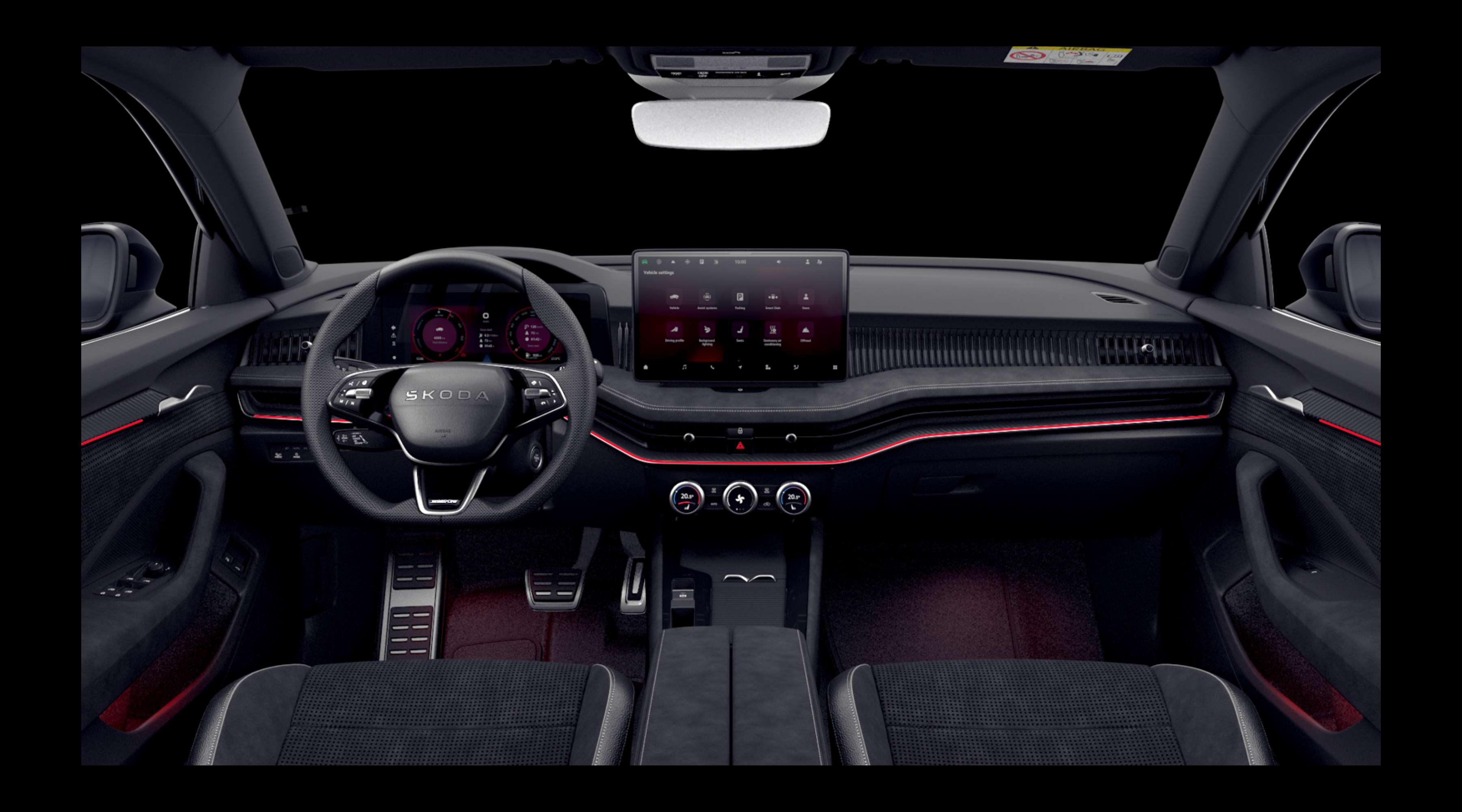 Armaturenbrett eines Skoda Superb