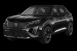 Schräge Frontansicht auf einen Peugeot 2008 Business, freigestellt