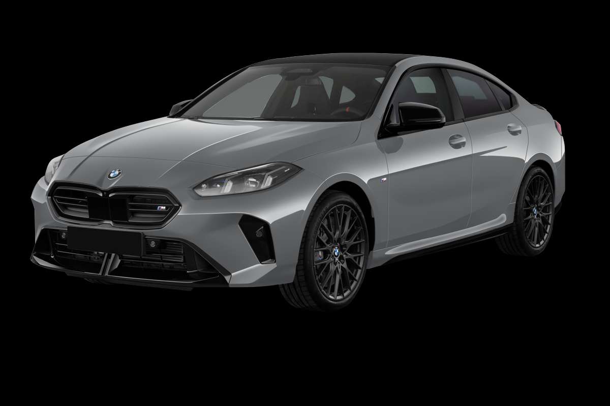 Schräge Frontansicht eines BMW 2er-Reihe, freigestellt