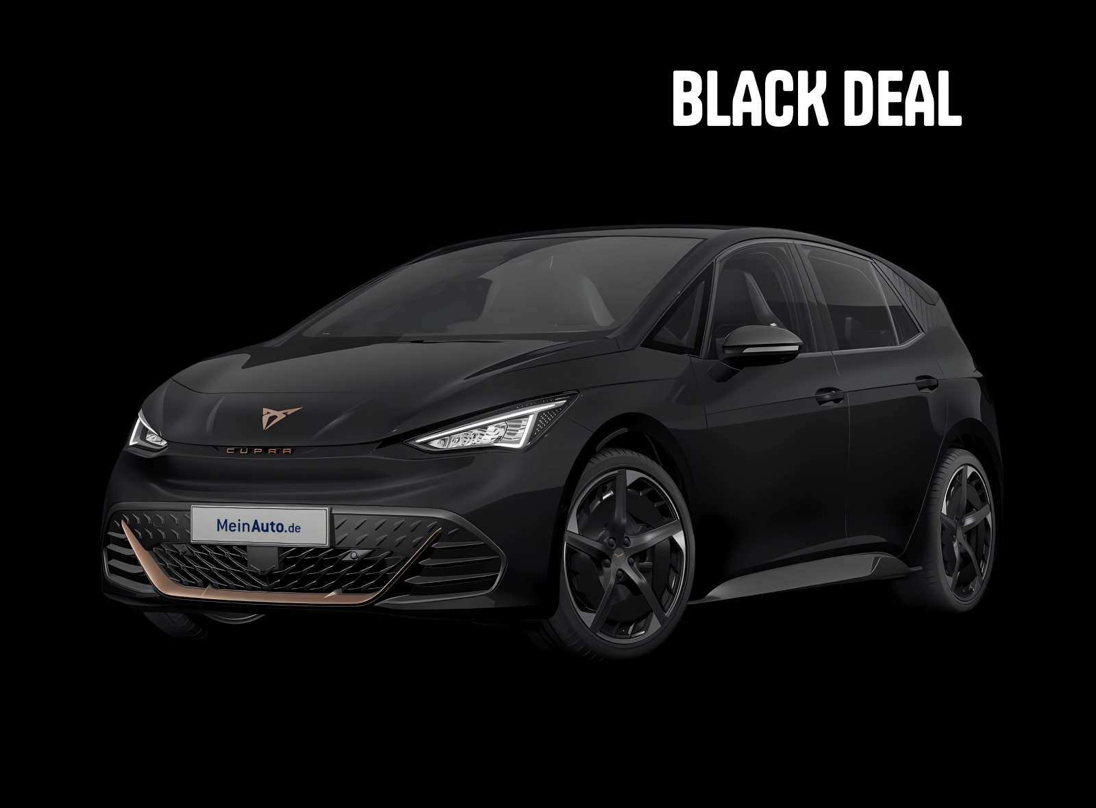 Schräge Frontansicht eines CUPRA Born, freigestellt