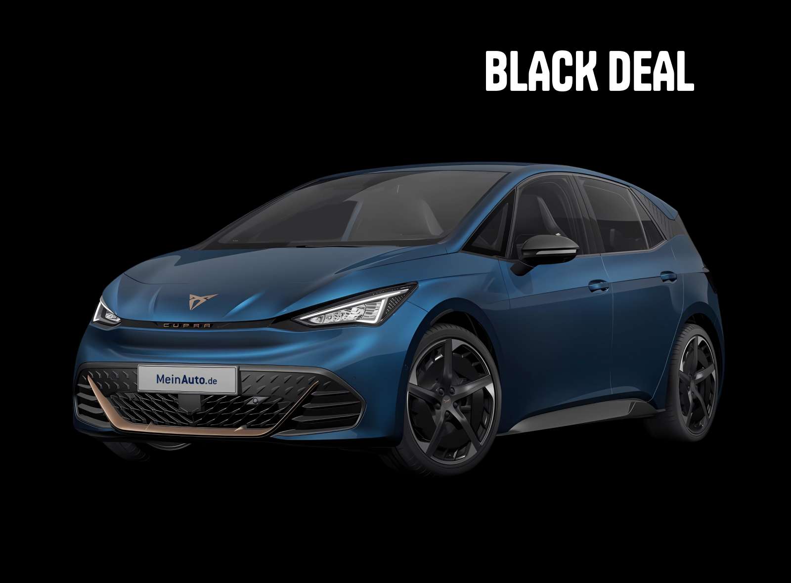 Schräge Frontansicht eines CUPRA Born, freigestellt