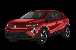 Schräge Frontansicht auf einen Renault Captur Evolution, freigestellt