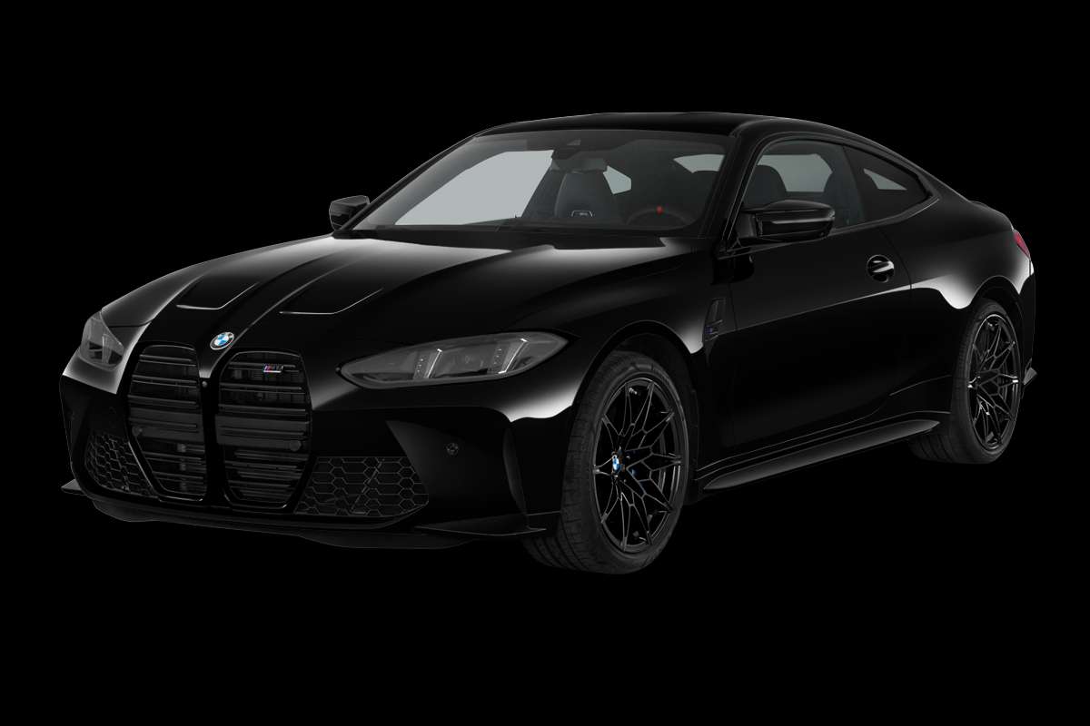 Schräge Frontansicht eines BMW 4er-Reihe, freigestellt