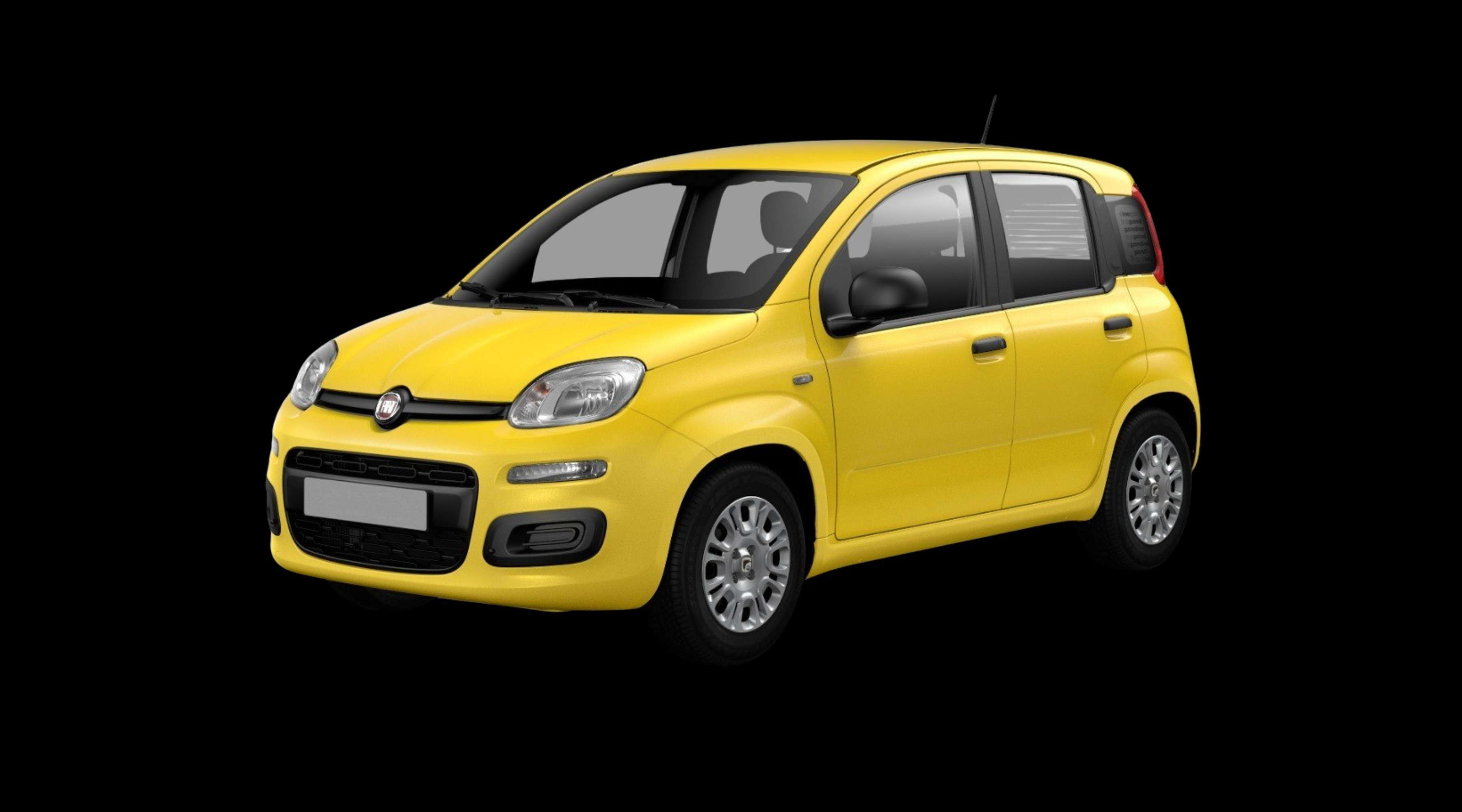 Schräge Frontansicht eines Fiat Pandina, freigestellt