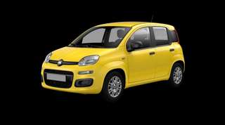 Schräge Frontansicht auf einen Fiat Pandina Pop, freigestellt