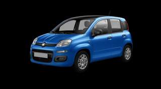 Schräge Frontansicht auf einen Fiat Pandina Pop, freigestellt