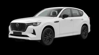 Schräge Frontansicht auf einen Mazda CX-60 Homura, freigestellt