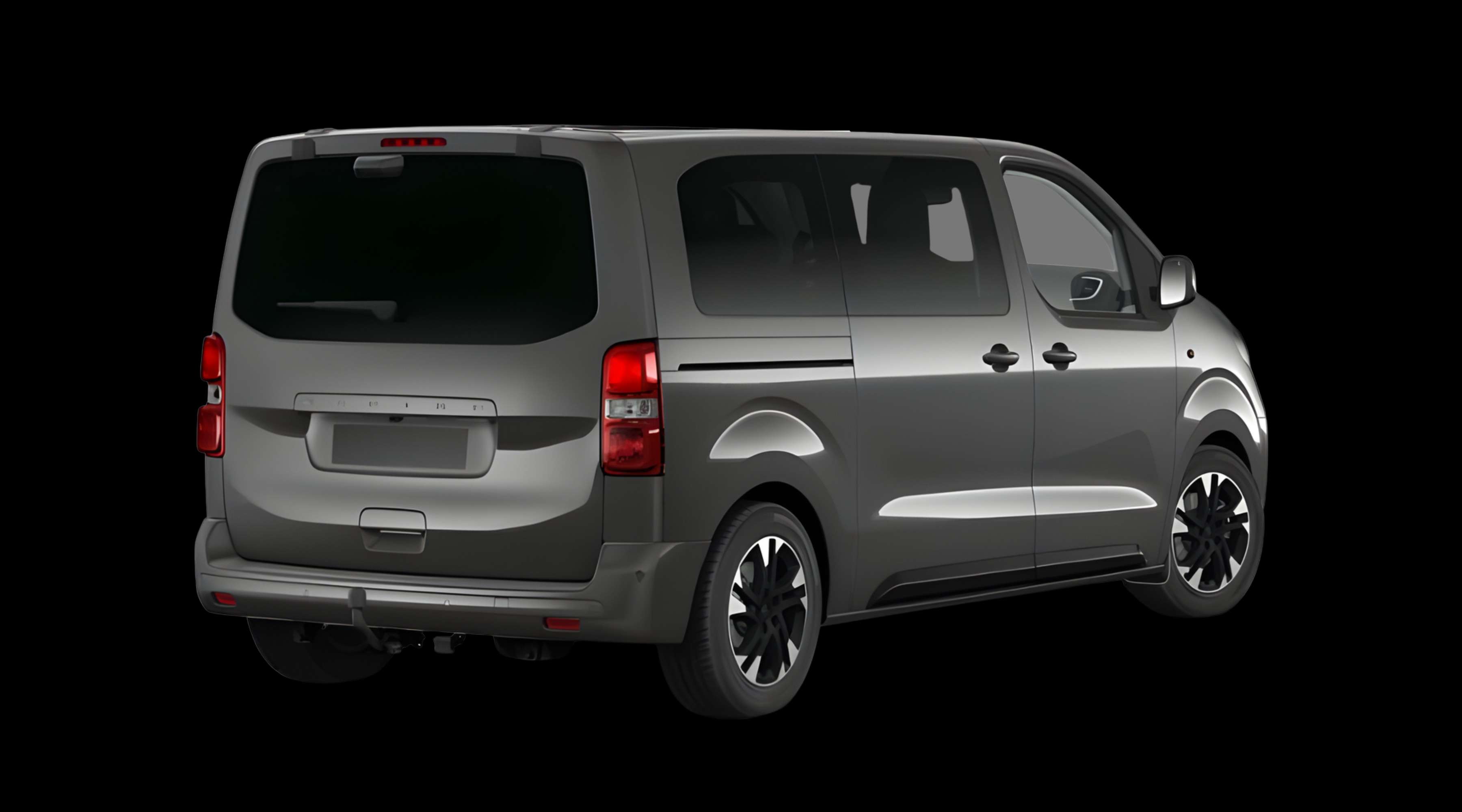 Schräge Heckansicht eines Opel Zafira, freigestellt