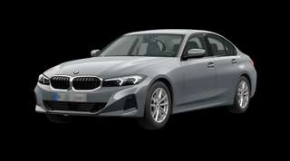 Schräge Frontansicht auf einen BMW 3er-Reihe , freigestellt