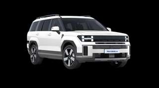 Schräge Frontansicht auf einen Hyundai Santa Fe Signature, freigestellt