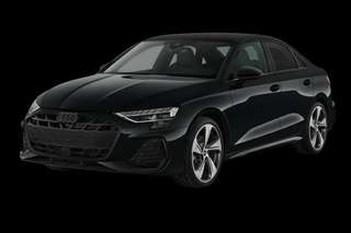 Schräge Frontansicht auf einen Audi A3 , freigestellt