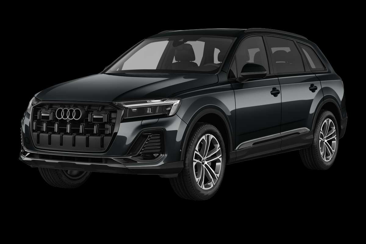 Schräge Frontansicht eines Audi Q7, freigestellt