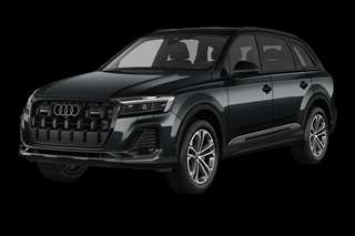 Schräge Frontansicht auf einen Audi Q7 , freigestellt