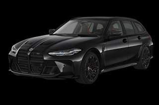 Schräge Frontansicht auf einen BMW 3er-Reihe M3 Competion, freigestellt