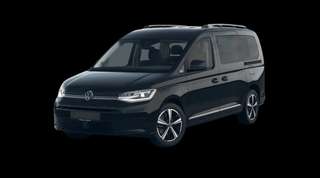 Schräge Frontansicht auf einen Volkswagen Caddy Caddy Maxi, freigestellt