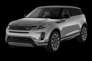 Schräge Frontansicht auf einen Land Rover Range Rover Evoque S, freigestellt
