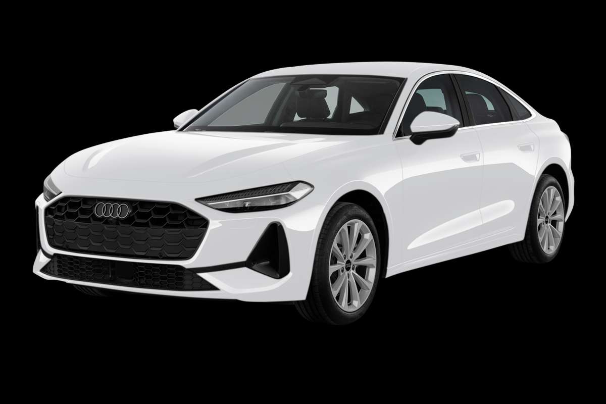 Schräge Frontansicht eines Audi A5, freigestellt