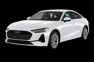 Schräge Frontansicht auf einen Audi A5 edition one, freigestellt