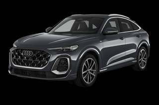 Schräge Frontansicht auf einen Audi Q5 Sportback , freigestellt