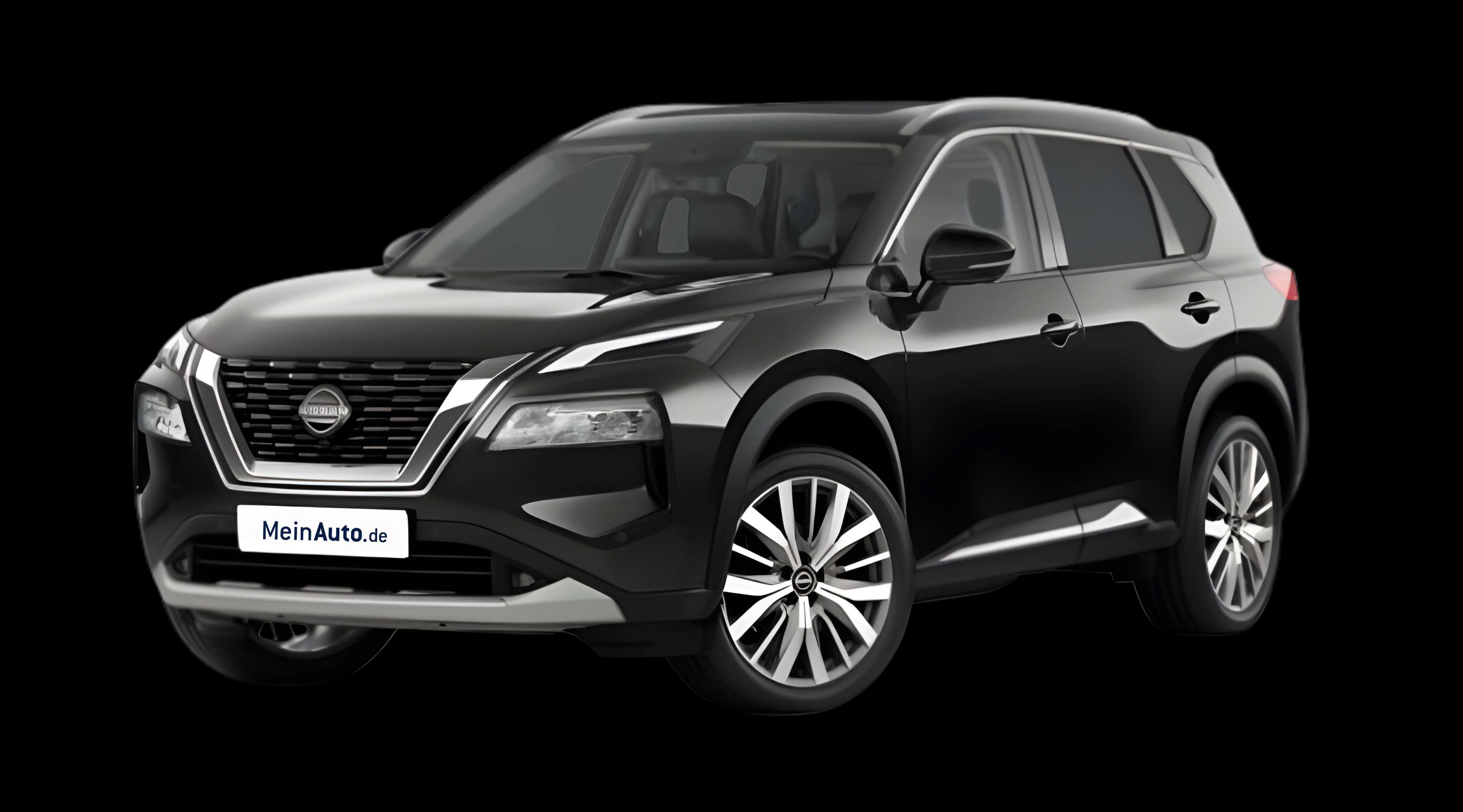 Schräge Frontansicht eines Nissan X-TRAIL, freigestellt