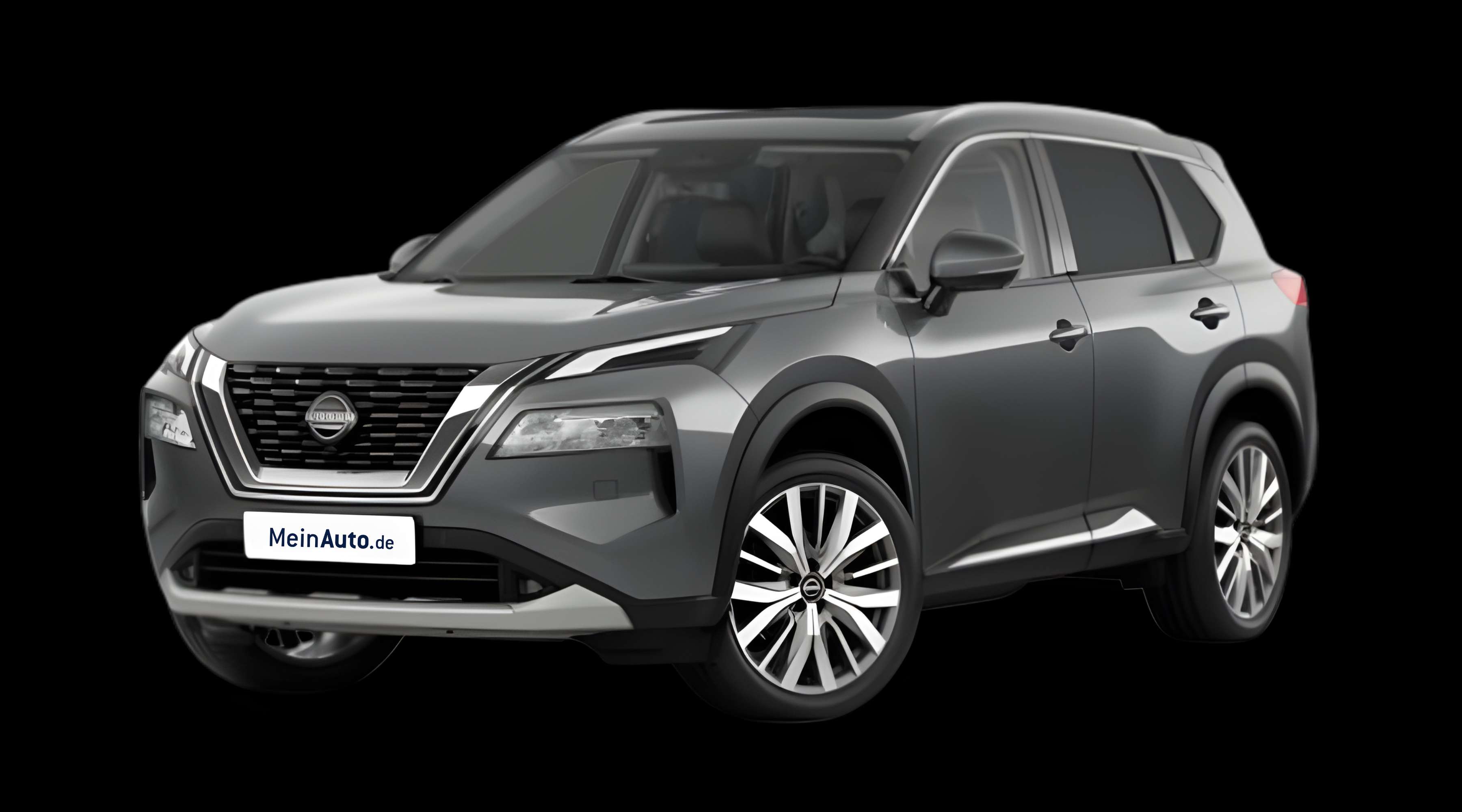 Schräge Frontansicht eines Nissan X-TRAIL, freigestellt