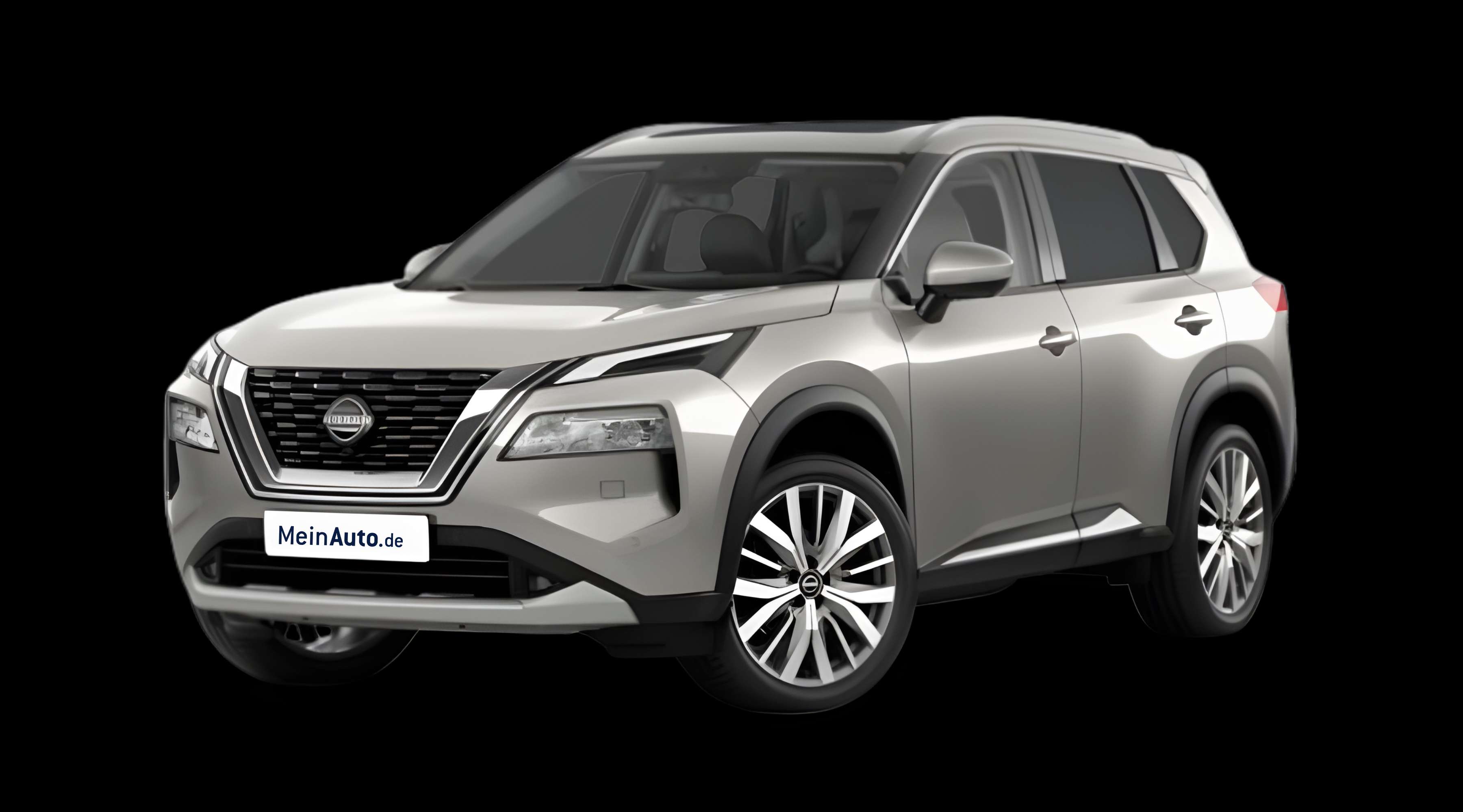 Schräge Frontansicht eines Nissan X-TRAIL, freigestellt