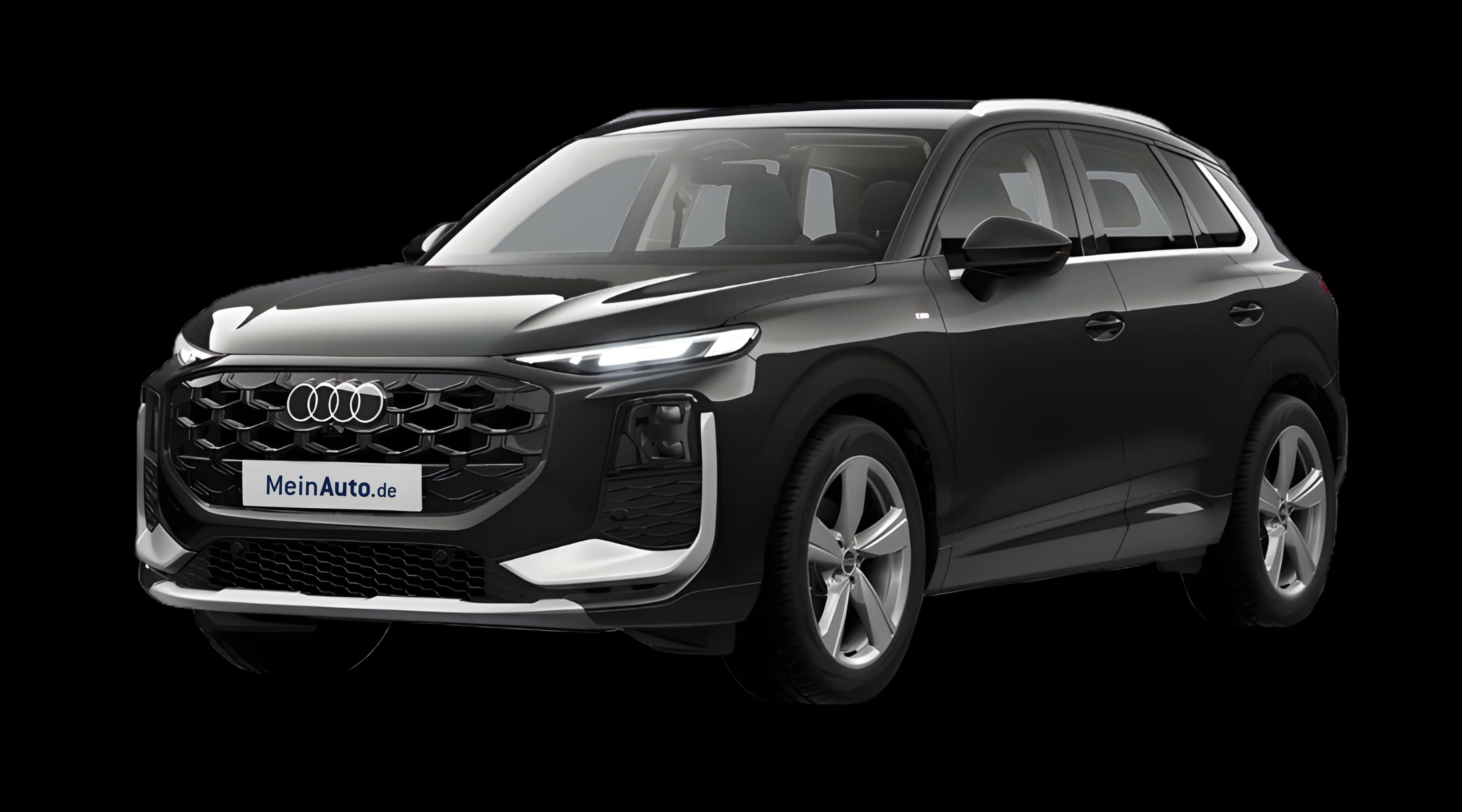 Schräge Frontansicht eines Audi Q3, freigestellt