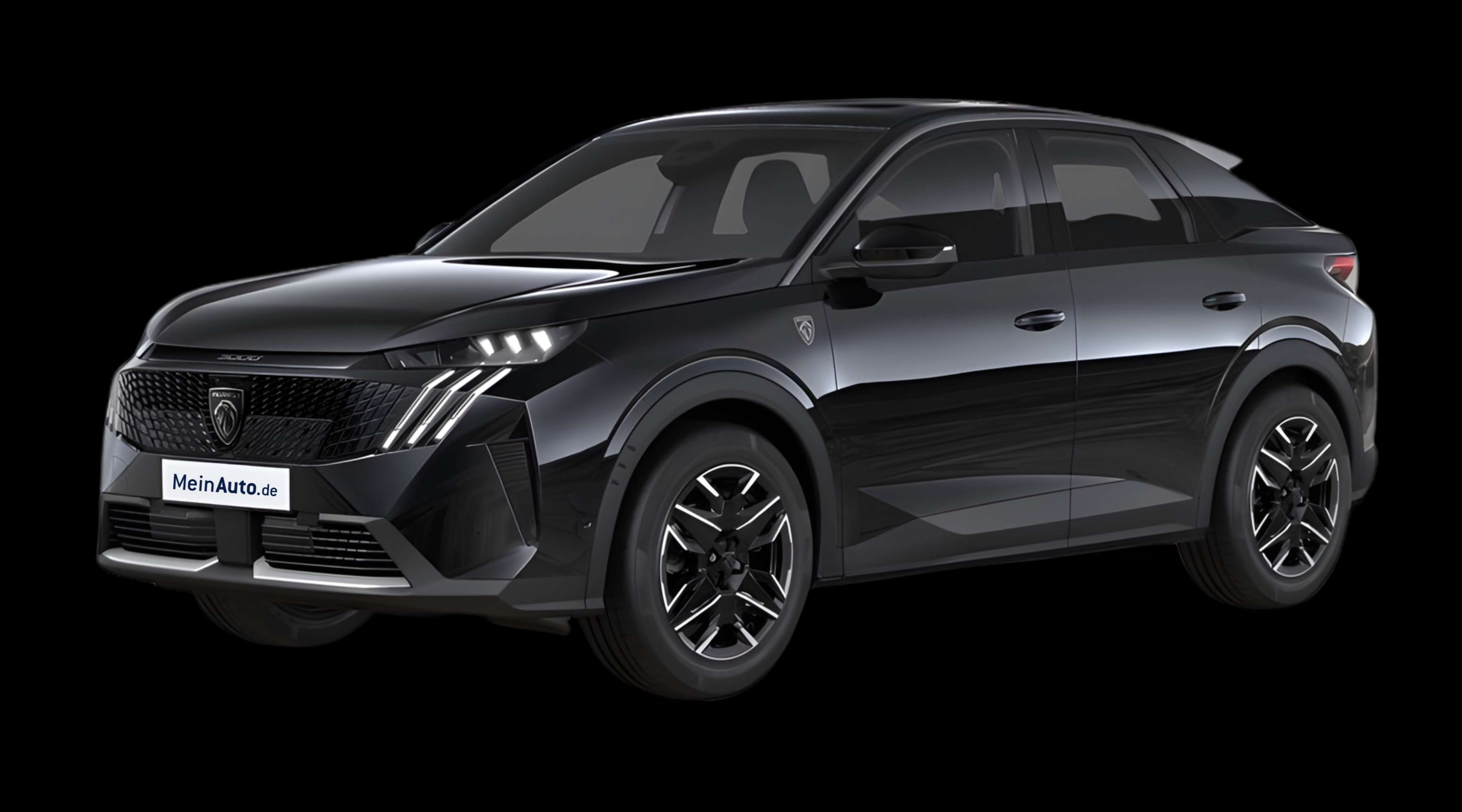 Schräge Frontansicht eines Peugeot 3008, freigestellt