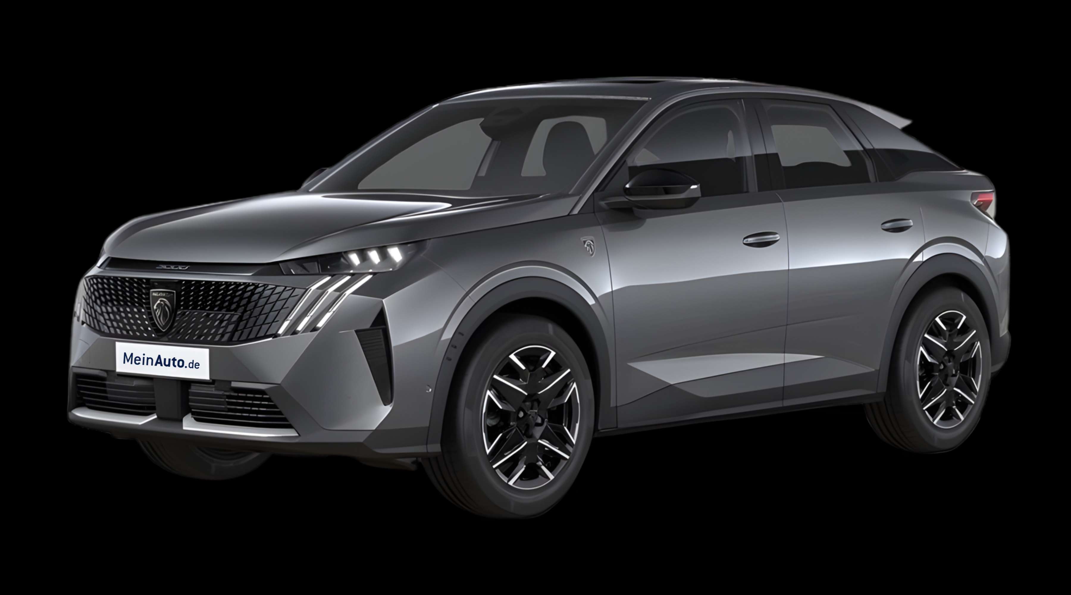 Schräge Frontansicht eines Peugeot 3008, freigestellt