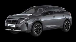 Schräge Frontansicht auf einen Peugeot 3008 GT, freigestellt