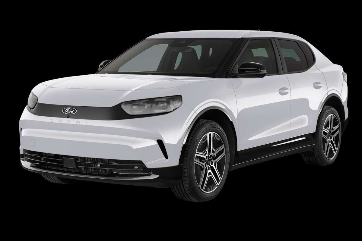 Schräge Frontansicht eines Ford Capri, freigestellt