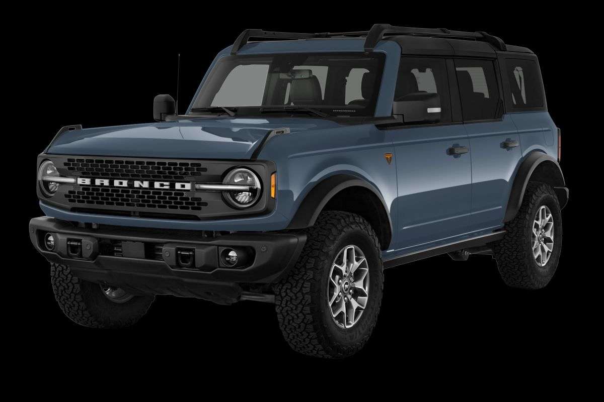 Schräge Frontansicht eines Ford Bronco, freigestellt